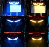 Luz LED para Matrícula de Motocicleta, Diseño Ojo de Diablo, Triangular, Semicircular, Estroboscópica, Decorativa