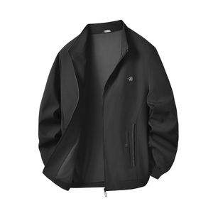 Chaqueta para hombre de mediana edad, nueva para primavera y otoño, con cuello alto, estilo sencillo, informal de negocios, cómoda, transpirable y fresca. - Product Image 3