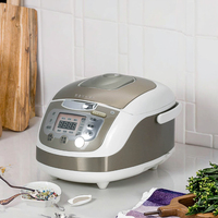 Mini-cuiseur à riz électrique intelligent multifonction en acier inoxydable de luxe, portable, à faible teneur en sucre, avec fonction minuterie, tasse doseuse et spatule