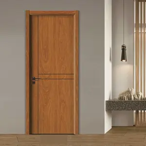 Pemasok Interior kualitas tinggi Modern bingkai Panel Pvc tahan air desain pintu kayu