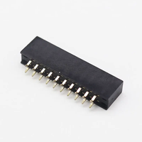 Échantillons gratuits Connecteur 2.54Mm Pitch Board to Board H1.0/1.5/2.0/2.5 Double rangée Double rangée Angle droit 2.54mm Femelle Connecteur d'en-tête