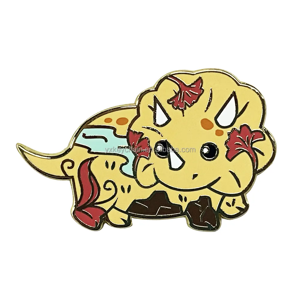 Hard Enamel Glitter Pin Badge Custom Lapel Unicorn Cartoon Lovely Animal Badge & Emblem Art & Collectible Plated IRON