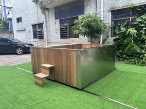 Nouvel Arrivage Bain de Glace Plongeant Froid en Bois au Design Moderne de Luxe pour 4-6 Personnes Refroidisseur Extérieur en Acier Inoxydable 304 1.5HP - Product Image 5