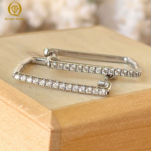 Geometric <b>Square</b> Minimalist <b>Earrings</b> 10k Gold VVS Lab Grown <b>Diamond</b> Women Girls Hoop <b>Earrings</b> IGI Certified Fine Jewelry Gifts - Product Image 4