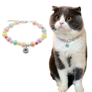 طوق قطط وكلاب فاخر بالجملة، متين وجميل، قابل للتخصيص وصديق للبيئة، مزين باللؤلؤ، قابل للتعديل - Product Image 2