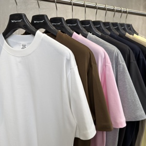 T-shirt ample en coton pur pour <span class=keywords><strong>homme</strong></span>, personnalisable avec logo, sans quantité minimale de commande, idéal pour l'été, le sport et les activités de plein air, respirant, couleur unie - Product Image 3