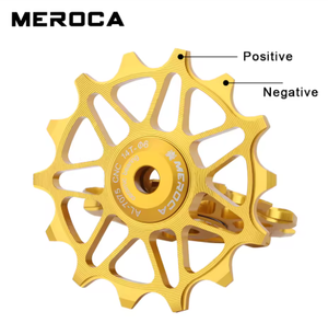 Poleas de Cerámica MEROCA 12/14T para <span class=keywords><strong>Desviador</strong></span> de Bicicleta <span class=keywords><strong>9v</strong></span> 10v 11v, Poleas de Cerámica para <span class=keywords><strong>Desviador</strong></span> Trasero de Bicicleta de Montaña y Carretera - Product Image 4