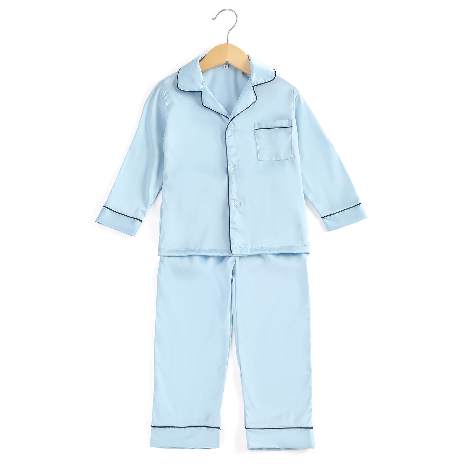 Pyjamas Sale Plain Girls Pjs Girls Blue Plaid Long Pyjama Set New Look