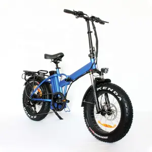 Bicicleta eléctrica plegable de 20 pulgadas, llanta ancha de 48v y 500w