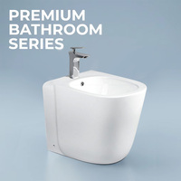 Bidet en céramique sur pied pour salle de bain, design arrondi, fournitures hôtelières OEM