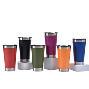 16oz Custom Logo Double Wall Vacuum Beer <strong>Cup</strong> Copo Termico 18/8 Stainless Steel Stay <strong>Chill</strong> Cold Beer Pint Mug With Bottle Opener - Product Image 1