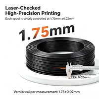 Filamen Printer 3D Zorvant PLA Plus PLA-PMC01-015 1.75mm 1kg, Daya Tahan Tinggi, Cetak Halus, 190C, Warna Kustom, Model Kerajinan