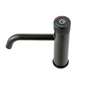 Miscelatore termostatico Touch rubinetti lavabo in ottone per rubinetto cucina bagno miscelatore acqua calda fredda nera rubinetti elettrici rame