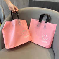 Sacs de sécurité personnalisés en LDPE pour emballage de légumes et fruits, avec logo sérigraphié et poignée longue pour le shopping