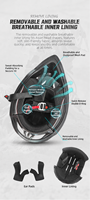Casque de moto tout-terrain intégral en fibre de carbone LDQ, unisexe, toutes saisons, homologué DOT, double visière, déverrouillage rapide