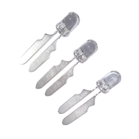 LED rouge personnalisée de 5 mm avec résistance intégrée de 450 ohms, à pattes plates larges, pour éclairage de cérémonie religieuse