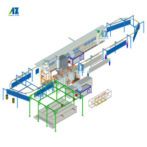 Línea de recubrimiento en polvo completamente automática para muebles de Metal de pintura en aerosol con horno de Gas y máquina reciprocadora - Product Image 1