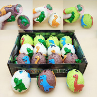 Jouet Squishy Dinosaure Anti-Stress de Deuxième Génération en Forme d'Œuf, Balle à Presser en Caoutchouc Remplissable d'Eau pour Jeunes
