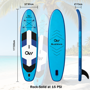 Vente flash : Planche de <span class=keywords><strong>paddle</strong></span> <span class=keywords><strong>gonflable</strong></span> tout usage de 11' (33 pouces) extra large, SUP Drop Stitch avec pompe pour la pêche, le yoga et les excursions - Product Image 5