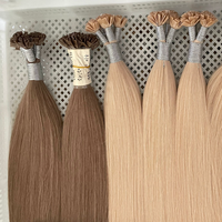 Alibaba Express Venta al por Mayor de Cabello Humano Virgen Remy Extensiones de Cabello Pre-Adheridas con Punta Plana Productos para el Cabello