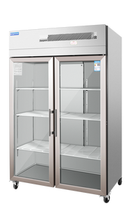 Vitrine Réfrigérée/Congélateur Commerciale Sans Givre à 2 Portes en Verre, Refroidissement par Air, pour Bar Arrière, Refroidisseur de Boissons pour Supermarché A1R - Product Image 3