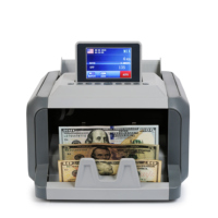 Máquina Contadora de Billetes Inteligente con Detección UV, Certificación LED ROHS, Velocidad de 800 Billetes/Min, Capacidad de Tolva de 200 Billetes