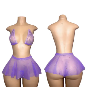 मैक्सिसन का नया कस्टम डांस पहनने वाले नाइट क्लब वेशभूषा सेक्सी स्ट्रिपर आउटफिट - Product Image 4