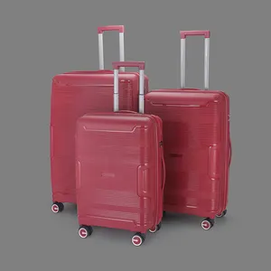 Venta al por mayor de gran tamaño de 30 pulgadas 3 piezas bolsas de equipaje de lujo Durable Shell viaje maleta PP equipaje conjunto para la venta
