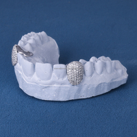 Fond personnalisé 2 S925 argent solide or D VVS Moissanite laboratoire diamant 100% passé diamant testeur dents Grillz