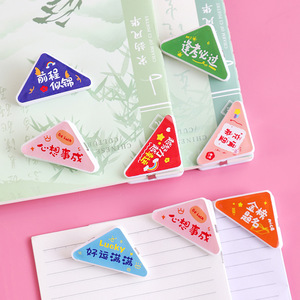 Exhibition New Motivational Triangle <b>Clips</b> Plastic Corner Memo <b>Clip</b> For Students Exam Paper Storage - Product Image 2