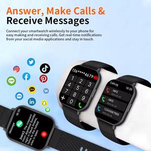 Montre connectée tendance avec fonction d'appel mains libres pour <span class=keywords><strong>iPhone</strong></span>, suivi d'activité, moniteur de sommeil, étanche, montre intelligente de sport - Product Image 5