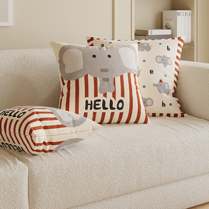 <span class=keywords><strong>Coussin</strong></span> carré imprimé abstrait Pudding Puppy, motif <span class=keywords><strong>de</strong></span> dessin animé, pour chevet et canapé, pour salon, usage domestique - Product Image 1