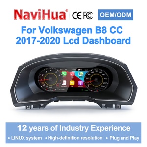 Navihua LCD Digital Dashboard <b>for</b> VW Passat B8 CC 2017-2020 Auto <b>Speedometer</b> Linux Virtual Cockpit Display - Product Image 1
