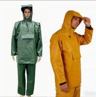 Maßgefertigter Hochwertiger Langlebiger Fischer-Regenmantel Wasserdichter Dicker PVC-Regenanzug Jacke und Latzhose Robuster Kommerzieller Angelregenmantel