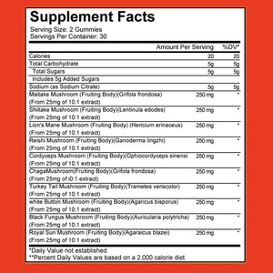 เยลลี่เห็ดเสริมอาหารตราสินค้าส่วนตัว OEM/ODM  ผสมอัชวากันดา เพิ่มพลังงานและสมาธิ  วีแกน - Product Image 5