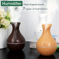 2024 nouveautés Portable Grain de bois humidificateur d'air brume fraîche Mini arôme diffuseur d'huile essentielle Usb Mini H2o humidificateur d'air