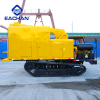 EACHAN Mini Dumper sur chenilles tout-terrain 8 tonnes, 4x4, pour ferme et jardin, camion dumper agricole diesel sur chenilles