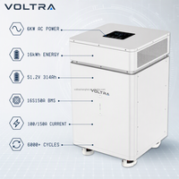 Système de stockage d'énergie AC 6KW 16kWh, batterie LiFePO4 51.2V 314Ah, plus de 6000 cycles, CAN, mural, tout-en-un pour l'énergie solaire domestique
