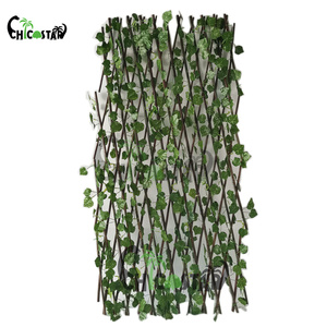 Clôture de jardin extensible LUYI en feuilles de laurier artificielles en plastique, panneau de <span class=keywords><strong>bambou</strong></span>, tapis de buis, treillis de lierre pour la protection de l'intimité - Product Image 5