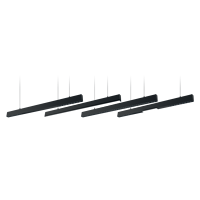 Lumière linéaire LED blanche, noire, argentée, 20W, 30W, 50W, pour plafond, tube lumineux pour centre commercial, bureau