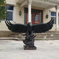 Sculpture de Statues d'aigle en bronze de cuivre de jardin extérieur sur mesure professionnel