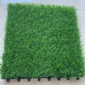 Gazon artificiel emboîtable DIY, tapis de jardin, gazon synthétique en plastique pour extérieur, imperméable - Product Image 1