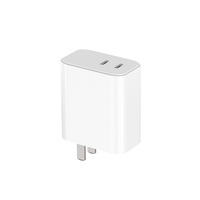 Chargeur mural rapide américain 45W, adaptateur secteur à double indicateur de USB-C pour iPhone, accessoires pour téléphones portables, certifié ETL FCC RoHS OEM ODM