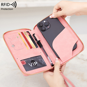 Rfid che chắn du lịch dài hộ chiếu ví, phong cách Lưu trữ tập tin trường hợp bảo vệ, đơn giản đa chức năng hộ chiếu chủ - Product Image 1