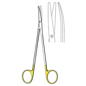 Tijeras Quirúrgicas Curvas TC Doradas de 14.5 cm (5-3/4 Pulgadas) con Hojas de Corte de Precisión y Uso Médico Profesional - Product Image 1