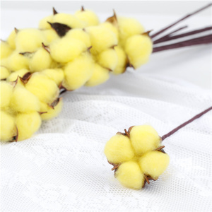 Naturellement séché <span class=keywords><strong>coton</strong></span> <span class=keywords><strong>fleurs</strong></span> blanc maison décorative artificielle branche florale mariage demoiselle d'honneur <span class=keywords><strong>Bouquet</strong></span> décor faux blanc fleur - Product Image 5
