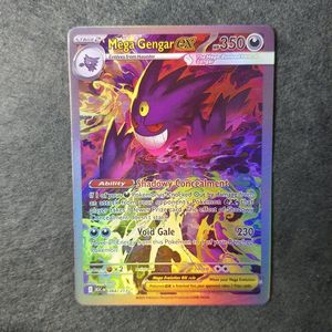 Cartes à collectionner holographiques arc-en-ciel de haute qualité, personnalisées, Mega Gengar EX, DIY, pour les fans de <span class=keywords><strong>Pokémon</strong></span> TCG, fabriquées par des fans, pour la collection des fans - Product Image 5
