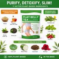 Thé aux herbes naturelles pour la perte de poids, personnalisé avec votre logo, efficace pour raffermir le ventre et brûler les graisses abdominales.