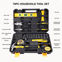 Elehand Ensemble d'outils à main professionnels 78 pièces, trousse à outils portable pour l'entretien ménager