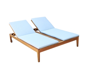 Silla de Jardín Plegable de Madera Clásica y Moderna con Tela a Rayas Azules y Blancas |   Hotel Villa de Diseño Ecológico y Duradero - Product Image 1
